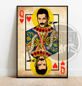 Freddie Mercury Wall Art | Queen of Hearts Card Print - Print